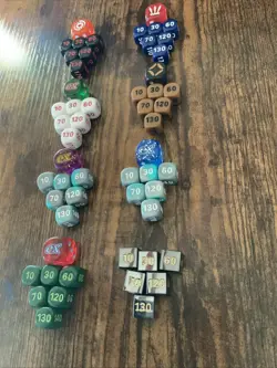 Lot of 8x Official Pokemon TCG Dice + Damage Counters- Metal Included - Image 3