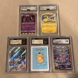 5 Card Graded lot Pokemon Japanese CGC slab lot prestine 10 , AGS 10 - Image 1