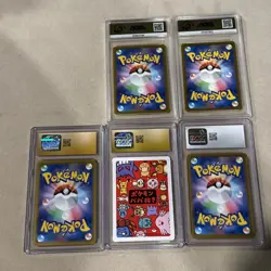 5 Card Graded lot Pokemon Japanese CGC slab lot prestine 10 , AGS 10 - Image 2