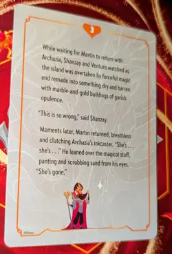 Disney Lorcana TCG X9 Lore Story Insert Art Cards Reign Of Jafar. - Image 3