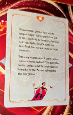 Disney Lorcana TCG X9 Lore Story Insert Art Cards Reign Of Jafar. - Image 4