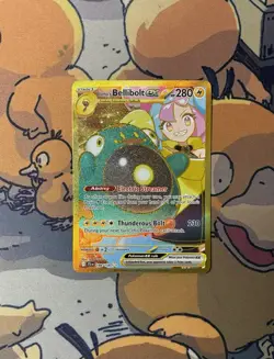 Pokemon Card Tcg Ionos Bellibolt ex 188/159 Journey Together Gold Hyper Rare Nm - Image 1