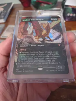 MTG Battle for Baldurs Gate Ancient Brass Dragon Borderless Foil Card - Image 2