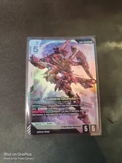 Justice Gundam - GD01-066 LR - Newtype Rising - Gundam TCG Card Game - Image 1