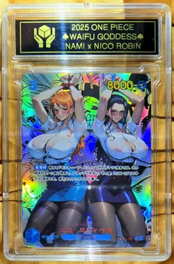 NAMI x NICO ROBIN Piece Anime Waifu Goddess CUSTOM CARD - Image 1