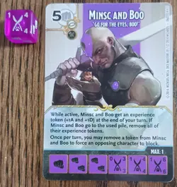 Dice Masters - Minsc and Boo - Go for the Eyes, Boo! - card and die set - Image 1