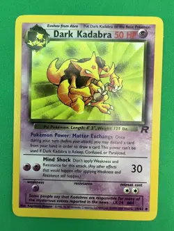 Dark Kadabra - 39/82 - Team Rocket - Pokemon Card - Unlimited Edition - NM - Image 1