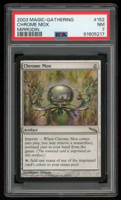 2003 MTG Magic the Gathering Card Mirrodin #152 Chrome Mox PSA 7 TCG - Image 1