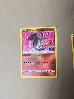 Pokemon x5 Card Radiant Charizard Lot Crown Zenith 020/159 GO 011/078 Rare Lp Nm - Image 2