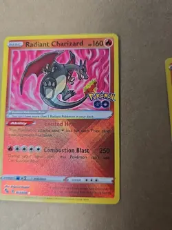 Pokemon x5 Card Radiant Charizard Lot Crown Zenith 020/159 GO 011/078 Rare Lp Nm - Image 4