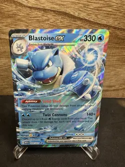 Blastoise ex 9/165 Scarlet & Violet Pokemon 151 Holo TCG Card - Image 1