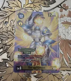 Digimon Card Game Seraphimon BT14-041 Alt Art Evolution Cup Top 4 Stamp - Image 1