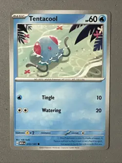 Pokemon TCG * Scarlet & Violet 151 Card * 072/165 Tentacool Common * FRESH PK - Image 1