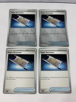 4x Night Stretcher 061/064 Shrouded Fable Playset 2x Reverse Holo Pokemon Card - Image 1
