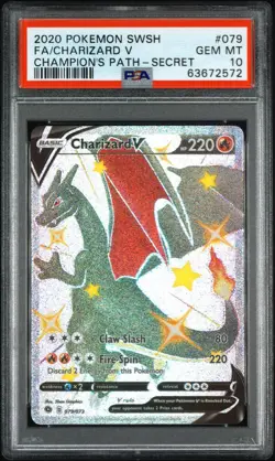 Charizard V Secret Rare Holo Card PSA 10 79/73 Champions Path PSA 10 - Image 1