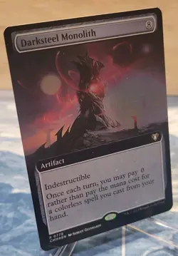 Mtg FOIL DARKSTEEL MONOLITH Extended Art NM Commander Masters CMM 0778 - Image 2