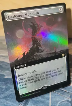 Mtg FOIL DARKSTEEL MONOLITH Extended Art NM Commander Masters CMM 0778 - Image 3