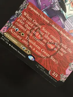 MTG Spider-Man M Gwen Stacy Ghost-Spider 0209 Borderless Web Slinger NM - Image 2