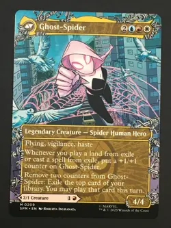 MTG Spider-Man M Gwen Stacy Ghost-Spider 0209 Borderless Web Slinger NM - Image 3