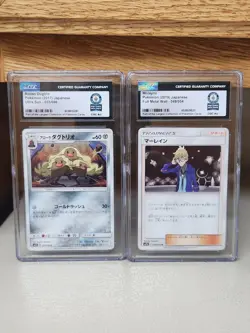 Pokemon CGC World Record Japanese Alolan Dugtrio and Molayne 2 Card Lot - Image 1
