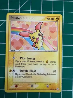 Pokemon TCG Plusle EX Hidden Legends 69/101 Regular Common Non Holo - Image 1