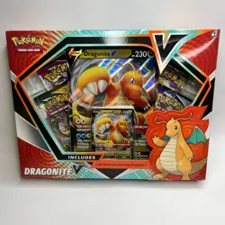 Pokemon TCG Dragonite V Box Brand New Factory Sealed Damaged Box - Image 1