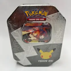 Pokemon Celebrations 25th Lance’s Charizard V Tin - Factory Sealed - English - Image 1
