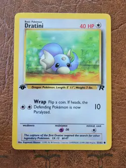Dratini #53/82 Team Rocket 1st Edition Pokemon TCG - Image 1