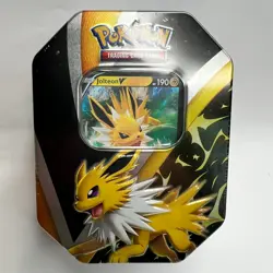 Pokemon TCG Eevee Evolutions Tins Jolteon, Vaporeon & Flareon Factory Sealed - Image 3