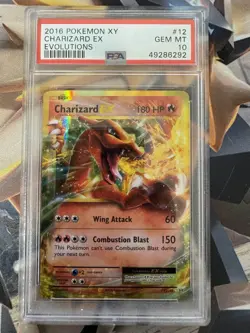 2016 Pokemon XY Evolutions 12 Charizard EX PSA 10 49286292 Wasteland Vault - Image 1