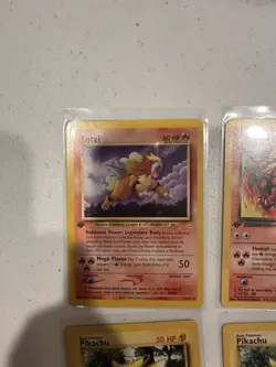 Pokemon TCG: Vintage 1st Edition Lot - Jungle, Neo Revelation - Entei, Pikachu - Image 2