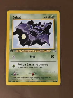 💥 Zubat 59/64 1st Edition WOTC Vintage Pokemon Neo Revelation Pokemon 2000 - Image 1