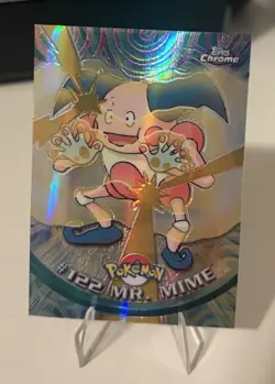 2000 Topps Chrome Mr. Mime Pokemon TV Spectra Refractor Great Condition #122 - Image 1