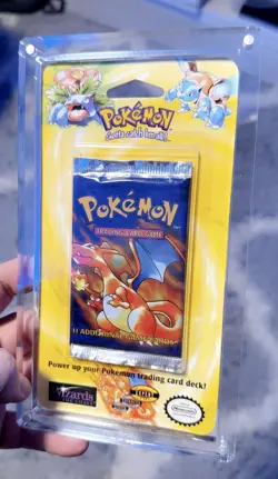 Pokemon Base Set Unlimited Blister Pack Charizard Art Sealed - Image 1