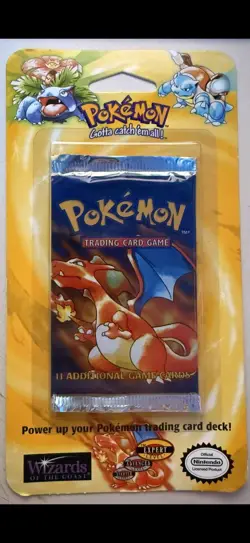 Pokemon Base Set Unlimited Blister Pack Charizard Art Sealed - Image 2