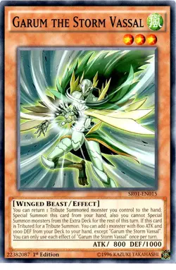 Yugioh! Garum the Storm Vassal - SR01-EN015 - Common - 1st Edition Near Mint, En - Image 1