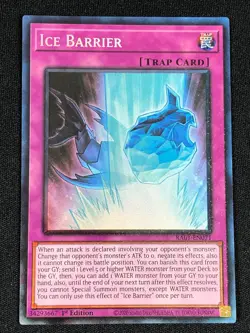 YUGIOH ICE BARRIER RA01-EN071 1ST 25TH PRISMATIC (NM) - Image 1