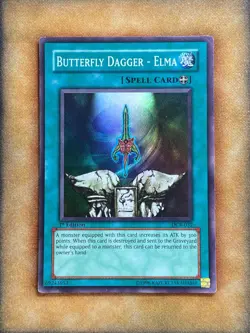 Yugioh Butterfly Dagger - Elma DCR-032 Super Rare 1st Ed MP - Image 1