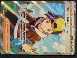 Pokemon Card Ethan's Adventure Destined Rivals Trainer Full Art 221/182 - Image 1