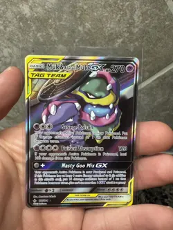 Pokemon TCG Muk Alolan Muk GX Full Art Holo Card 197/214 Sm-Unbroken Bonds - Image 1
