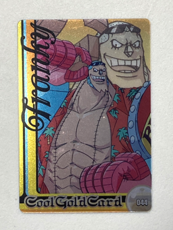 Franky - 044 - One Piece Morinaga Cool Gold Card Clear Plastic - Image 1