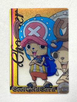 Chopper - 024 - One Piece Morinaga Cool Gold Card Clear Plastic - Image 1
