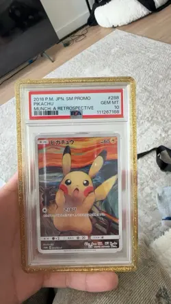2018 Munch PIKACHU PSA 10 - Japanese PROMO Pokemon Card - 288/SM-P - Image 1