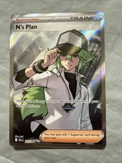 Pokemon TCG Black Bolt Card N's Plan 163/086 Full Art - Image 1