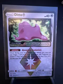 Pokemon Ditto Prism Star Holo Card 154/214 Sm-Lost Thunder - Image 1