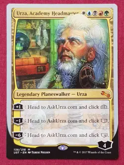Magic The Gathering UNSTABLE URZA ACADEMY HEADMASTER card MTG - Image 1