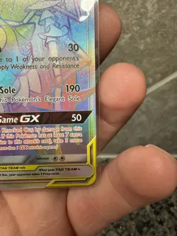 Pokemon Unbroken Bonds Full Art Rainbow Pheromosa & Buzzwole GX Card 215/214 - Image 2