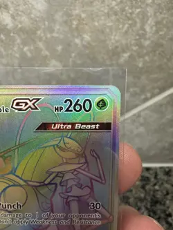 Pokemon Unbroken Bonds Full Art Rainbow Pheromosa & Buzzwole GX Card 215/214 - Image 3