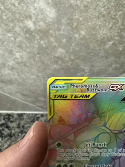 Pokemon Unbroken Bonds Full Art Rainbow Pheromosa & Buzzwole GX Card 215/214 - Image 4