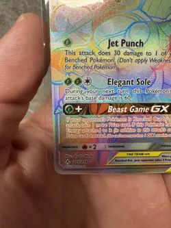 Pokemon Unbroken Bonds Full Art Rainbow Pheromosa & Buzzwole GX Card 215/214 - Image 5